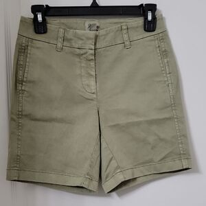 J. Crew Size 00 Olive Sand Green 7-Inch Broken-in Flex Chino Shorts